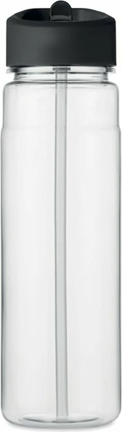 Merkloos Drinkfles Met Rietje - Waterfles - Drinkfles Volwassenen - Flip-top Deksel - RPET - Polypropyleen - 650ML - Zwart 6 Merkloos Drinkfles Met Rietje - Waterfles - Drinkfles Volwassenen - Flip-top Deksel - RPET - Polypropyleen - 650ML - Zwart - Afbeelding 4