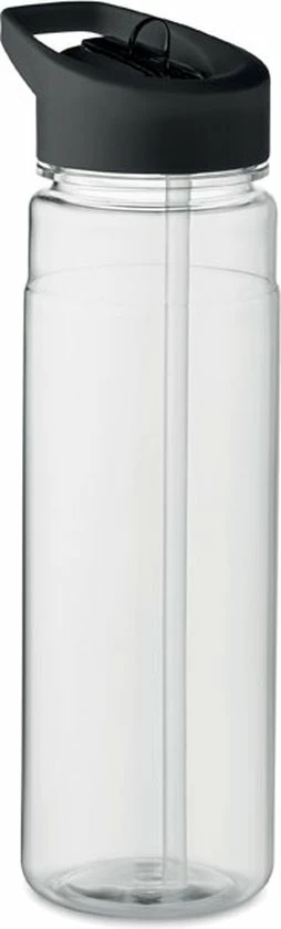 Merkloos Drinkfles Met Rietje - Waterfles - Drinkfles Volwassenen - Flip-top Deksel - RPET - Polypropyleen - 650ML - Zwart 5 Merkloos Drinkfles Met Rietje - Waterfles - Drinkfles Volwassenen - Flip-top Deksel - RPET - Polypropyleen - 650ML - Zwart - Afbeelding 3