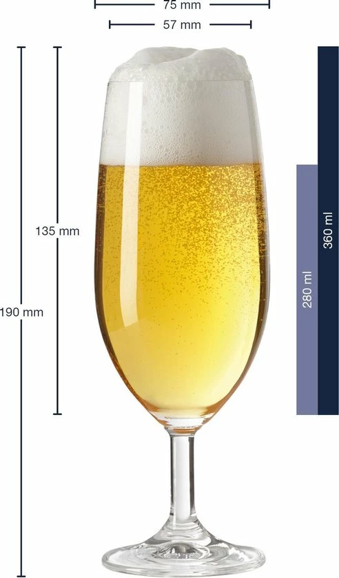 Leonardo Daily Bierglas - Op Voet - 36 Cl - 6 Stuks 7 Leonardo Daily Bierglas - Op Voet - 36 Cl - 6 Stuks - Afbeelding 5