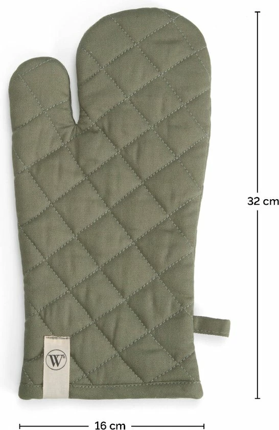 Walra Ovenwant Cook With A Smile - 16x32 - 100% Katoen - Legergroen 7 Walra Ovenwant Cook With A Smile - 16x32 - 100% Katoen - Legergroen - Afbeelding 5