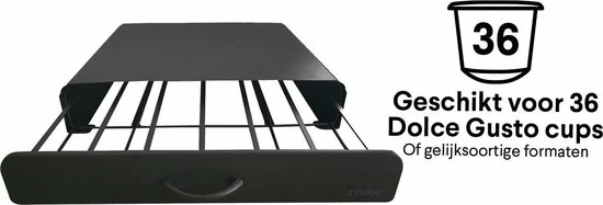Zindoo Capsulehouder Met Lade - Metaal - Zwart - 36 Cups - Dolce Gusto Capsules - Capsule Houder - Koffie Cups - Keuken - Zwarte Koffiecapsulehouder - Keuken Organiseren - Metaal 13 Zindoo Capsulehouder Met Lade - Metaal - Zwart - 36 Cups - Dolce Gusto Capsules - Capsule Houder - Koffie Cups - Keuken - Zwarte Koffiecapsulehouder - Keuken Organiseren - Metaal - Afbeelding 11