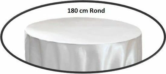 L'intérieur & Moi Tafellaken - 180 Cm - Rond-Wit 3 L'intérieur & Moi Tafellaken - 180 Cm - Rond-Wit