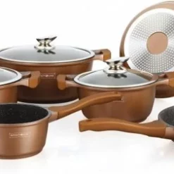 Royalty Line 10-delige Pannenset-- RVS - Gietijzer- Roze -Maxwell & Williams winkel 550x252