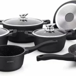 Royalty Line 10-delige Pannenset-- RVS - Gietijzer- Roze -Maxwell & Williams winkel 550x256