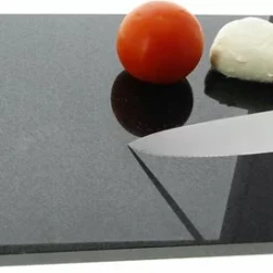 Sareva Marmeren Snijplank - Serveersteen - 30 X 40 Cm - Anti-slip Voetjes - Zwart