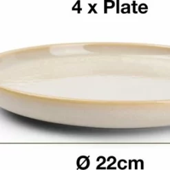 Salt&Pepper Tabo Beige - Serviesset - 4 Persoons - 12 Delig - Crème/Beige -Maxwell & Williams winkel 550x276
