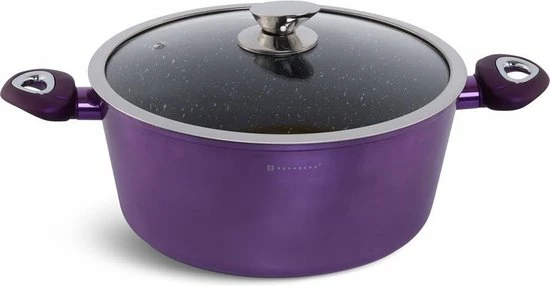 EDENBERG Edënbërg Purple Line - 15-delige Luxe Pannenset Van Gesmeed Aluminium 8 EDENBERG Edënbërg Purple Line - 15-delige Luxe Pannenset Van Gesmeed Aluminium - Afbeelding 6