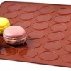 Merkloos Bakmat Voor Macarons - Siliconen Bakmat Voor Het Maken Van Macarons - 30 Stuks Per Mat - Bruin