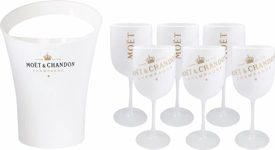 Moët & Chandon Giftset - Ice Imperial Ice Bucket, Small Bucket Met Ice Scoop, 6 Glazen, Handdoek - Luxe Wijnkoeler / IJsemmer En Champagneglas 6x - Strandhanddoek 7 Moët & Chandon Giftset - Ice Imperial Ice Bucket, Small Bucket Met Ice Scoop, 6 Glazen, Handdoek - Luxe Wijnkoeler / IJsemmer En Champagneglas 6x - Strandhanddoek - Afbeelding 5