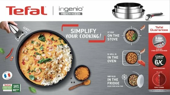 Tefal Ingenio Preference - Pannenset - 15-delig 5 Tefal Ingenio Preference - Pannenset - 15-delig - Afbeelding 3