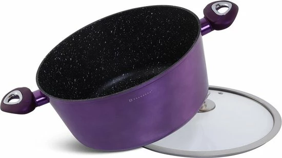 EDENBERG Edënbërg Purple Line - 15-delige Luxe Pannenset Van Gesmeed Aluminium 6 EDENBERG Edënbërg Purple Line - 15-delige Luxe Pannenset Van Gesmeed Aluminium - Afbeelding 4