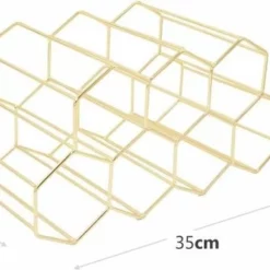 Live Deals Wijnrek Hexagon 9 Flessen | Flessenrek | Wijn Accessoires | Wijnkast | Wijnrek Metaal | Wijnrekken | Wijnfleshouder | Wijnhouder | Goud -Maxwell & Williams winkel 550x349