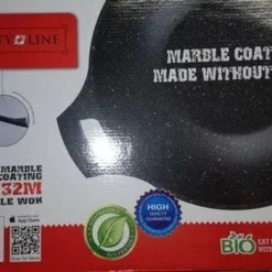 Royalty Line Marble Coating Wok - Met Glazen Deksel - Zwart - 30 Cm -Maxwell & Williams winkel 550x350 2