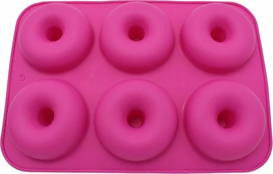 Merkloos Siliconen Donut Bakvorm Roze Groot 3 Merkloos Siliconen Donut Bakvorm Roze Groot