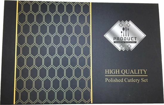 24-delig Luxe Gouden Bestekset - 6-persoons - In Luxe Doos - Product Quality & Satisfaction - Roestvrij Staal - Rondo 4 24-delig Luxe Gouden Bestekset - 6-persoons - In Luxe Doos - Product Quality & Satisfaction - Roestvrij Staal - Rondo - Afbeelding 2