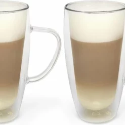 Bredemeijer - Dubbelwandig Glas Cappuccino/latte M. 400ml (set Van Twee Stuks)