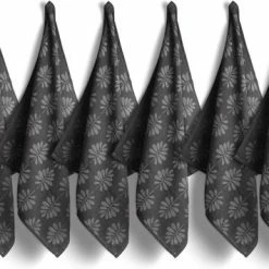 Aaaaa Luxe Theedoeken - 6 Stuks - Patroon Blad - Antraciet - 60x65cm -Maxwell & Williams winkel 550x355