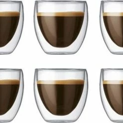 Bodum PAVINA Dubbelwandige Glazen - 0.08 L - 6 Stuks -Maxwell & Williams winkel 550x364 2