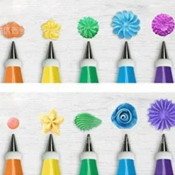 Merkloos Cake Decoration Set 48 Stuks Van Verschillende RVS Spuitmondjes Voor Het Decoreren Van Taarten En Gebak - Icing Piping Nozzles Pastry Tips Set - Cake Decorating Tools Accessoires - Garneerspuit Voor Slagroom, Fondant, Marsepein - Klein Formaat -Maxwell & Williams winkel 550x364