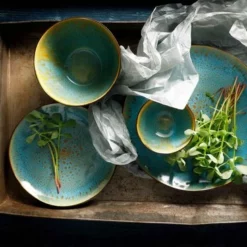 Palmer Bord Lotus 27.5 Cm Zwart Turquoise Stoneware 2 Stuk(s) -Maxwell & Williams winkel 550x366 54