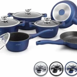 Royalty Line 10-delige Pannenset-- RVS - Gietijzer- Roze -Maxwell & Williams winkel 550x366 57