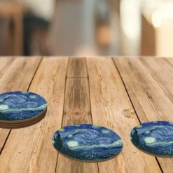 KitchenYeah Onderzetters Voor Glazen - Rond - Sterrennacht - Schilderij - Oude Meesters - Vincent Van Gogh - 10x10 Cm - Glasonderzetters - 6 Stuks 13 KitchenYeah Onderzetters Voor Glazen - Rond - Sterrennacht - Schilderij - Oude Meesters - Vincent Van Gogh - 10x10 Cm - Glasonderzetters - 6 Stuks -Maxwell & Williams winkel 550x366 67