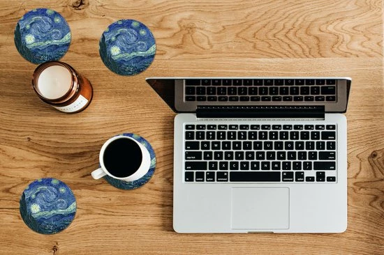 KitchenYeah Onderzetters Voor Glazen - Rond - Sterrennacht - Schilderij - Oude Meesters - Vincent Van Gogh - 10x10 Cm - Glasonderzetters - 6 Stuks 9 KitchenYeah Onderzetters Voor Glazen - Rond - Sterrennacht - Schilderij - Oude Meesters - Vincent Van Gogh - 10x10 Cm - Glasonderzetters - 6 Stuks - Afbeelding 7