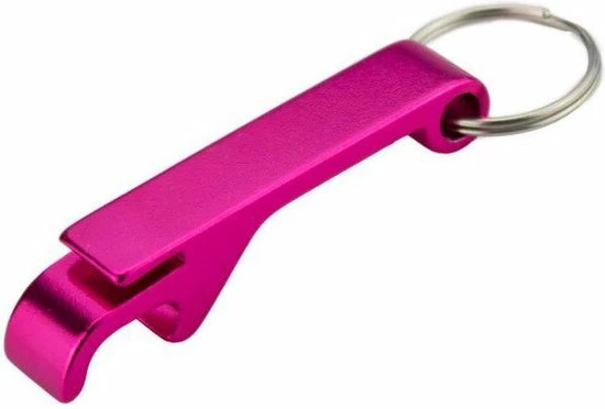 No Evil Bieropener Sleutelhanger - Flesopener - Keychain - Roze 3 No Evil Bieropener Sleutelhanger - Flesopener - Keychain - Roze