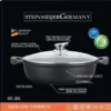 SteinMeijerGermany Marble/braadpan - Met Glazen Afdekplaat -weide Pan Zwart - 30 CM 8 Liter-hapjespan- Brede Pan Voor Inductie -Maxwell & Williams winkel 550x392