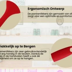 Rilimo Pannenlikker Voor Te Bakken - Hittebestendig Siliconen Spatel - Bakspullen Vaatwasserbestendig - Rood 14 Rilimo Pannenlikker Voor Te Bakken - Hittebestendig Siliconen Spatel - Bakspullen Vaatwasserbestendig - Rood -Maxwell & Williams winkel 550x394 1