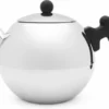 Bredemeijer - Theepot Bella Ronde 1,2L Vlakke Bodem Zwart Beslag- Dubbelwandig -Maxwell & Williams winkel 550x407