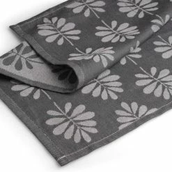 Aaaaa Luxe Theedoeken - 6 Stuks - Patroon Blad - Antraciet - 60x65cm -Maxwell & Williams winkel 550x409 3