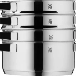 WMF Compact Cuisine Pannenset 4-delig - Kookpannen, Stoominzet, Mengkom 20 WMF Compact Cuisine Pannenset 4-delig - Kookpannen, Stoominzet, Mengkom -Maxwell & Williams winkel 550x410