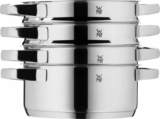 WMF Compact Cuisine Pannenset 4-delig - Kookpannen, Stoominzet, Mengkom 11 WMF Compact Cuisine Pannenset 4-delig - Kookpannen, Stoominzet, Mengkom - Afbeelding 9