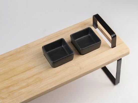 Gusta® Gusta - Borrelplank - Serveerplank - Op Pootjes - Met Sausbakjes - 57x16x18,5cm 5 Gusta® Gusta - Borrelplank - Serveerplank - Op Pootjes - Met Sausbakjes - 57x16x18,5cm - Afbeelding 3