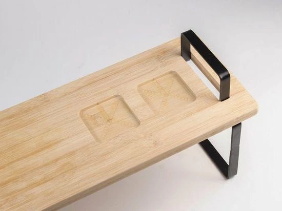 Gusta® Gusta - Borrelplank - Serveerplank - Op Pootjes - Met Sausbakjes - 57x16x18,5cm 6 Gusta® Gusta - Borrelplank - Serveerplank - Op Pootjes - Met Sausbakjes - 57x16x18,5cm - Afbeelding 4