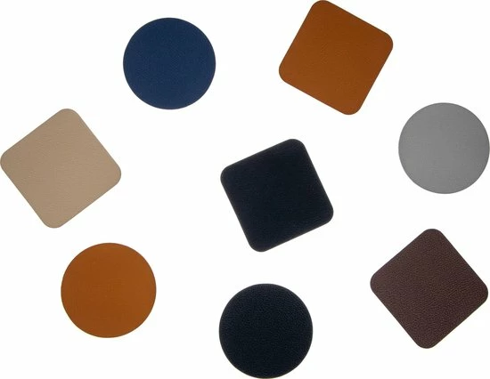 Jay Hill Onderzetters Leer - Zwart / Cognac - Dubbelzijdig - ø 10 Cm - 6 Stuks 6 Jay Hill Onderzetters Leer - Zwart / Cognac - Dubbelzijdig - ø 10 Cm - 6 Stuks - Afbeelding 4