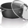 Bratoni Gietaluminium Steelpan In 'gegoten' Kwaliteit Met Glazen Deksel 20 Cm | 2-voudige Greblon Antiaanbaklaag Voor Bijna Vetvrij Koken | Alle Soorten Fornuizen Behalve Inductie -Maxwell & Williams winkel 550x427 2