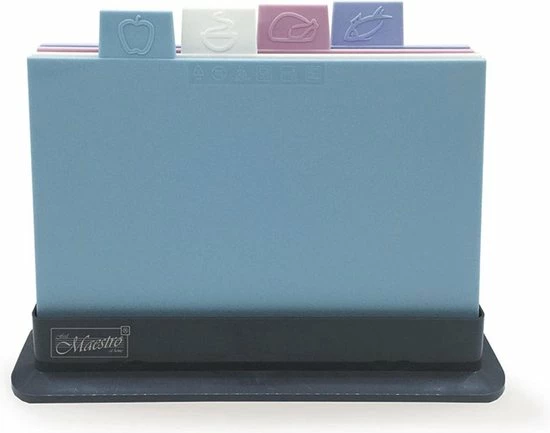 Set Van Vier Snijplanken In Verschillende Kleuren Stand Maestro MR1787 5 Set Van Vier Snijplanken In Verschillende Kleuren Stand Maestro MR1787 - Afbeelding 3