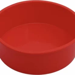 WiseGoods Ronde Taartvorm - Siliconen Cakevorm - Siliconen Bakvorm - Taarten Bakken - Rond - Ø 15.5 Cm - Rood
