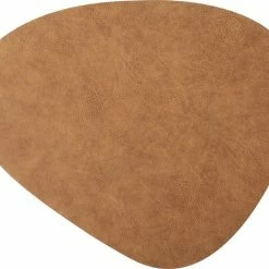 Kade171 Luxe Placemats Lederlook - Eivormig - 6 Stuks - Bruin - 44 X 37 Cm - Leer - Leatherlook Placemat