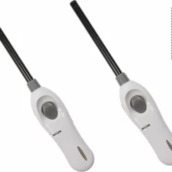 Discountershop Aansteker Met Kinderbescherming - Barbecue Aansteker - Pakket Van 2x Stuks BBQ Aanstekers Navulbaar| A Kwaliteit |Kinderbescherming/Kinderslot |2x Wit| 26 Cm