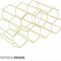 Live Deals Wijnrek Hexagon 9 Flessen | Flessenrek | Wijn Accessoires | Wijnkast | Wijnrek Metaal | Wijnrekken | Wijnfleshouder | Wijnhouder | Goud -Maxwell & Williams winkel 550x461