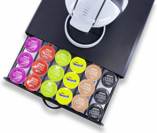 Zindoo Capsulehouder Met Lade - Metaal - Zwart - 36 Cups - Dolce Gusto Capsules - Capsule Houder - Koffie Cups - Keuken - Zwarte Koffiecapsulehouder - Keuken Organiseren - Metaal 5 Zindoo Capsulehouder Met Lade - Metaal - Zwart - 36 Cups - Dolce Gusto Capsules - Capsule Houder - Koffie Cups - Keuken - Zwarte Koffiecapsulehouder - Keuken Organiseren - Metaal - Afbeelding 3