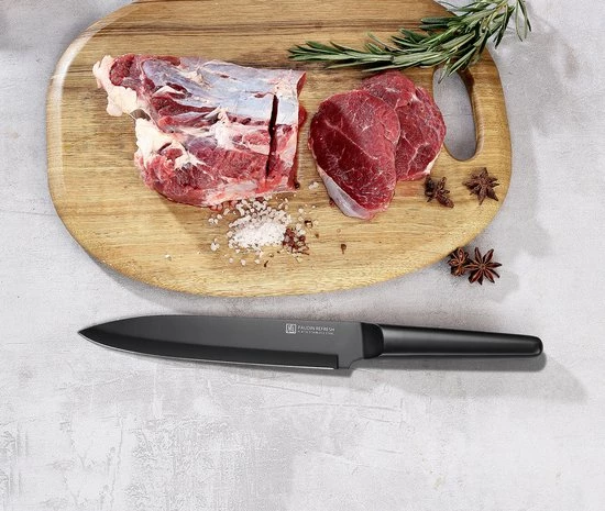 PAUDIN RC3 Professioneel RVS Keramisch Gecoat Vleesmes 20 Cm - Vlijmscherp Keukenmes Gemaakt Van Hoogwaardig Roestvast Duits Carbonstaal - Zwarte Non-Stick Keramische Coating - Extra Hygiënisch 12 PAUDIN RC3 Professioneel RVS Keramisch Gecoat Vleesmes 20 Cm - Vlijmscherp Keukenmes Gemaakt Van Hoogwaardig Roestvast Duits Carbonstaal - Zwarte Non-Stick Keramische Coating - Extra Hygiënisch - Afbeelding 10