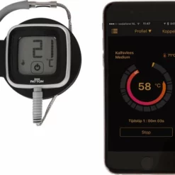 Patton Kamado Houtskool Barbecue - 18" - Grilloppervlak Ø 39 Cm - Met Bluetooth Thermometer - Groen -Maxwell & Williams winkel 550x469 2