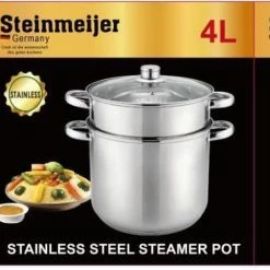 Steinmeijergermany Steinmeijer Stoompannenset -4L RVS Ø 24 Cm - 3-delig - Voorzien Van 6-Laags Bodem -Maxwell & Williams winkel 550x483 2