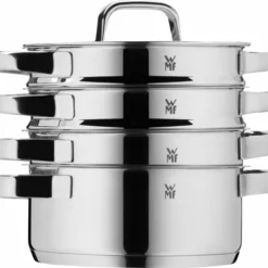 WMF Compact Cuisine Pannenset 4-delig - Kookpannen, Stoominzet, Mengkom 21 WMF Compact Cuisine Pannenset 4-delig - Kookpannen, Stoominzet, Mengkom -Maxwell & Williams winkel 550x491 1