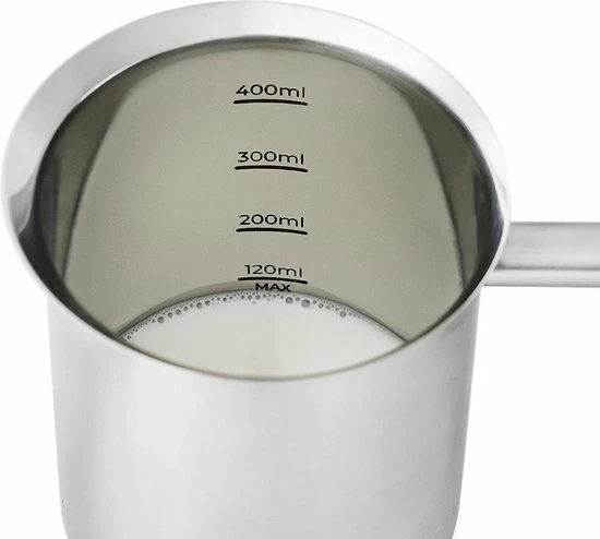 Silberthal - Melkopschuimer - Handmatige Melkopschuimer - 400 Ml - Zilver - Roestvrijstaal - Melkschuimer - Cadeau 5 Silberthal - Melkopschuimer - Handmatige Melkopschuimer - 400 Ml - Zilver - Roestvrijstaal - Melkschuimer - Cadeau - Afbeelding 3