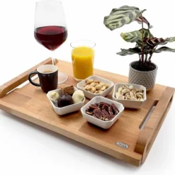 Industrial Living Dienblad - Rechthoek Met Handgreep - Hout